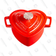 Martha Stewart Collection Enameled Heart-Shaped Cast Iron is shown.